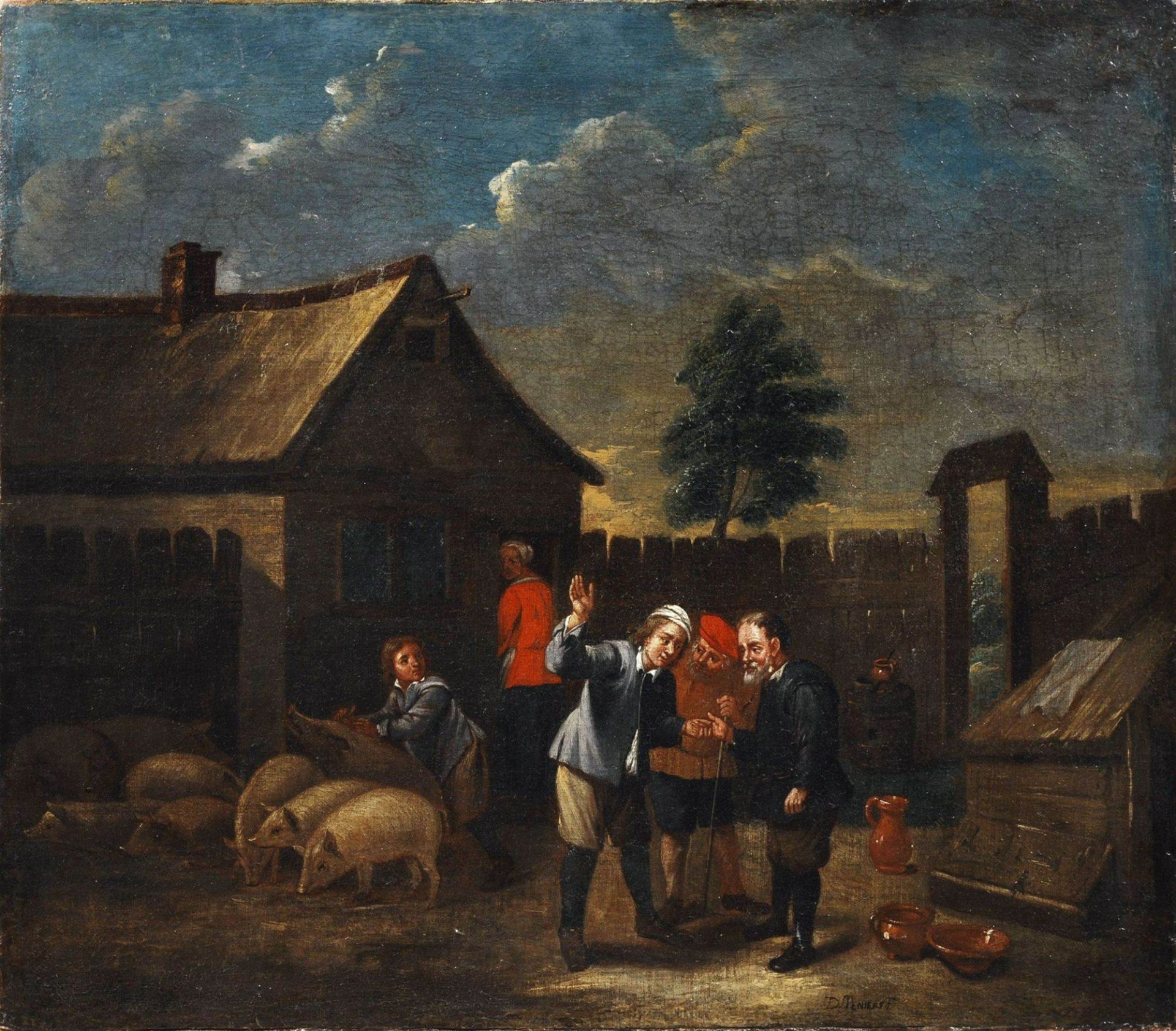David Teniers d.J. (Kopie nach), Bauernhandel. 18. Jh.