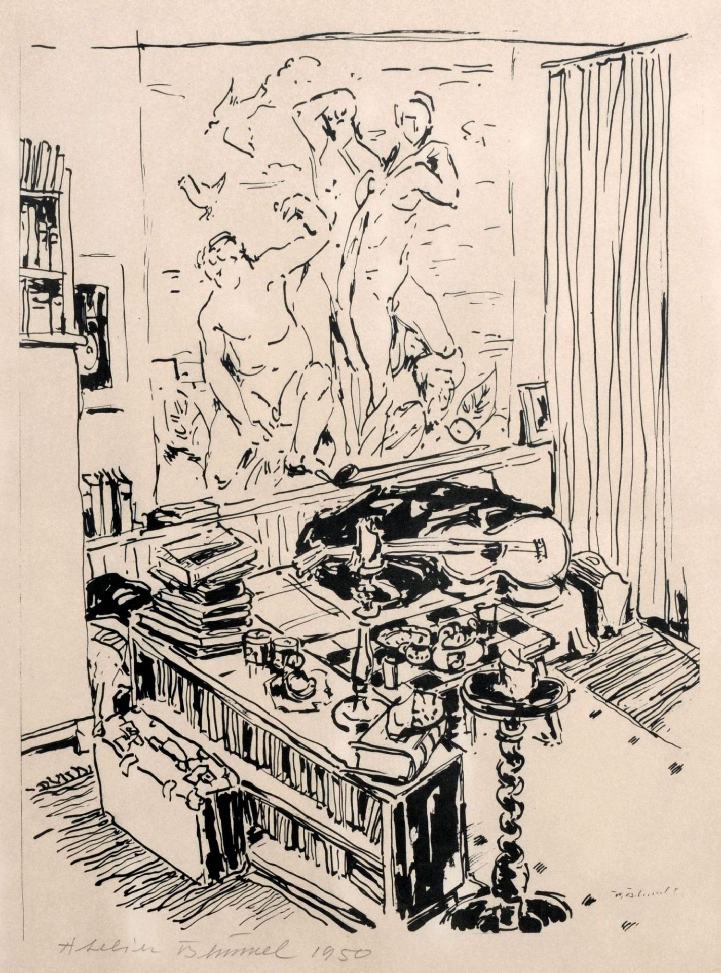 Walter Blümel "Atelier Blümel" / Ruhende. 1950/1952.