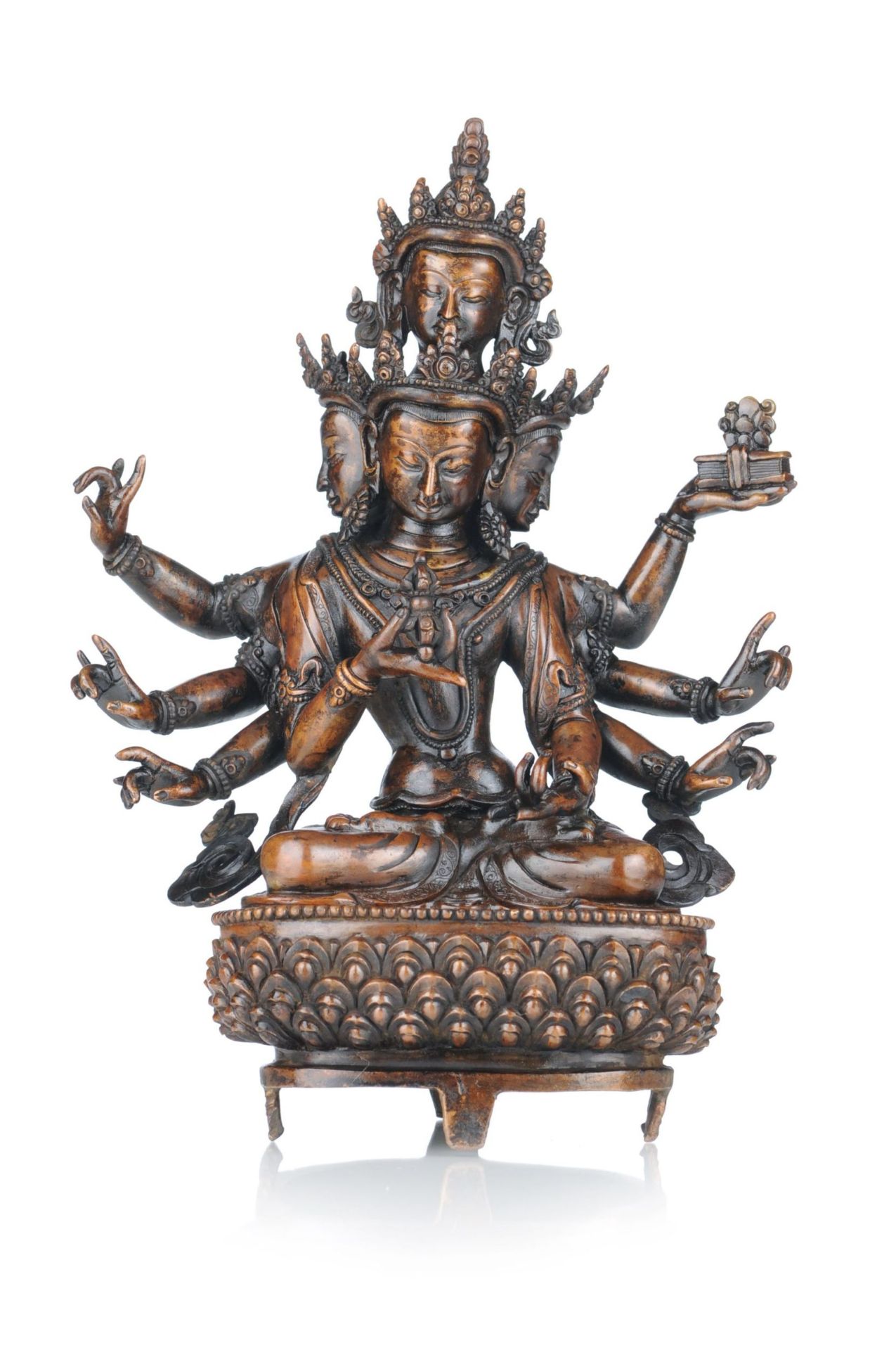 Avalokiteshavara Bodhisattva. Tibet. Wohl spätes 19. Jh./Frühes 20. Jh.