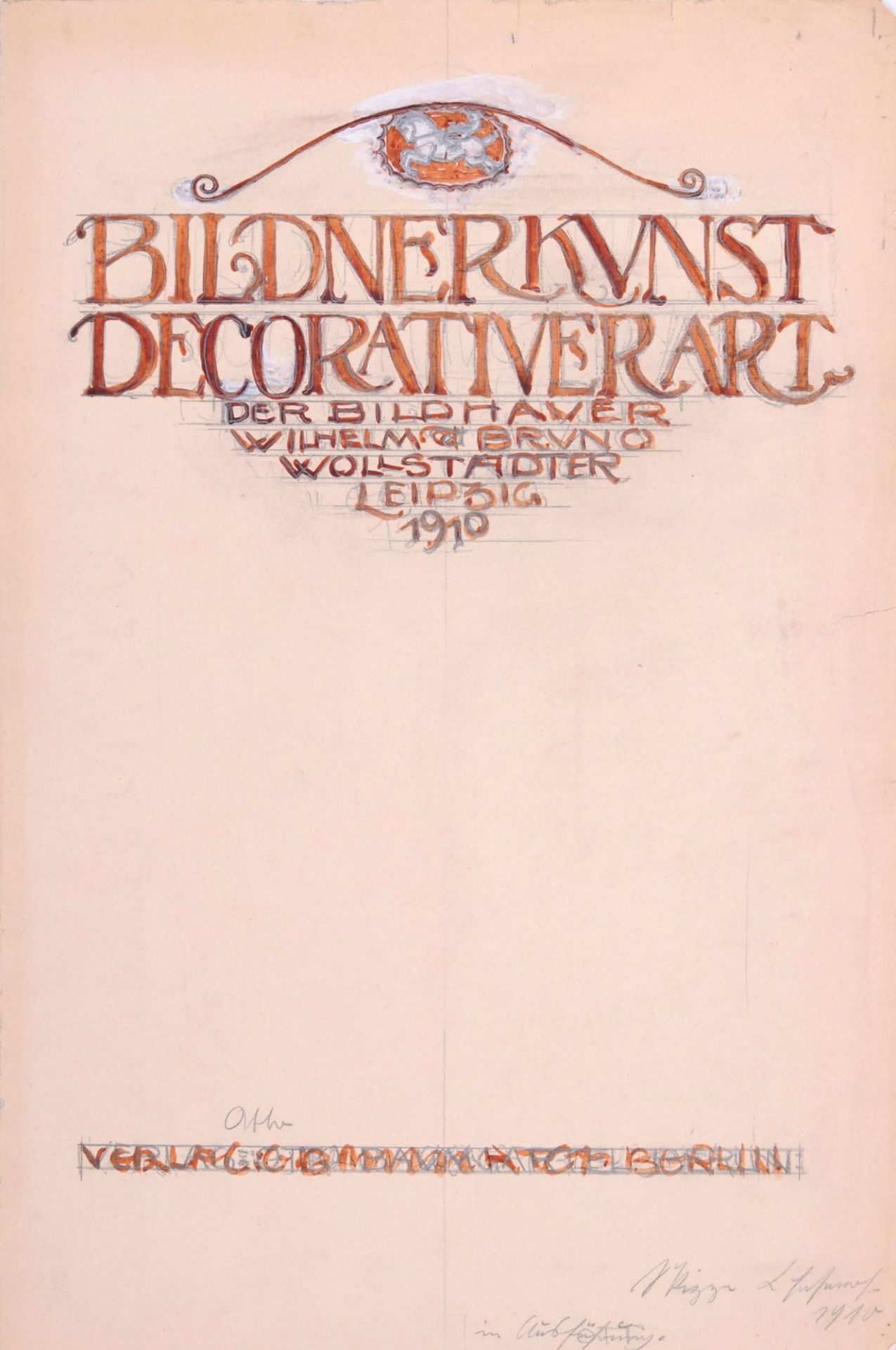 Curt Hasenohr-Hoelloff, Ca. 18 Entwürfe für Dekore und Embleme. Überwiegend 1. Viertel 20. Jh. - Image 18 of 20