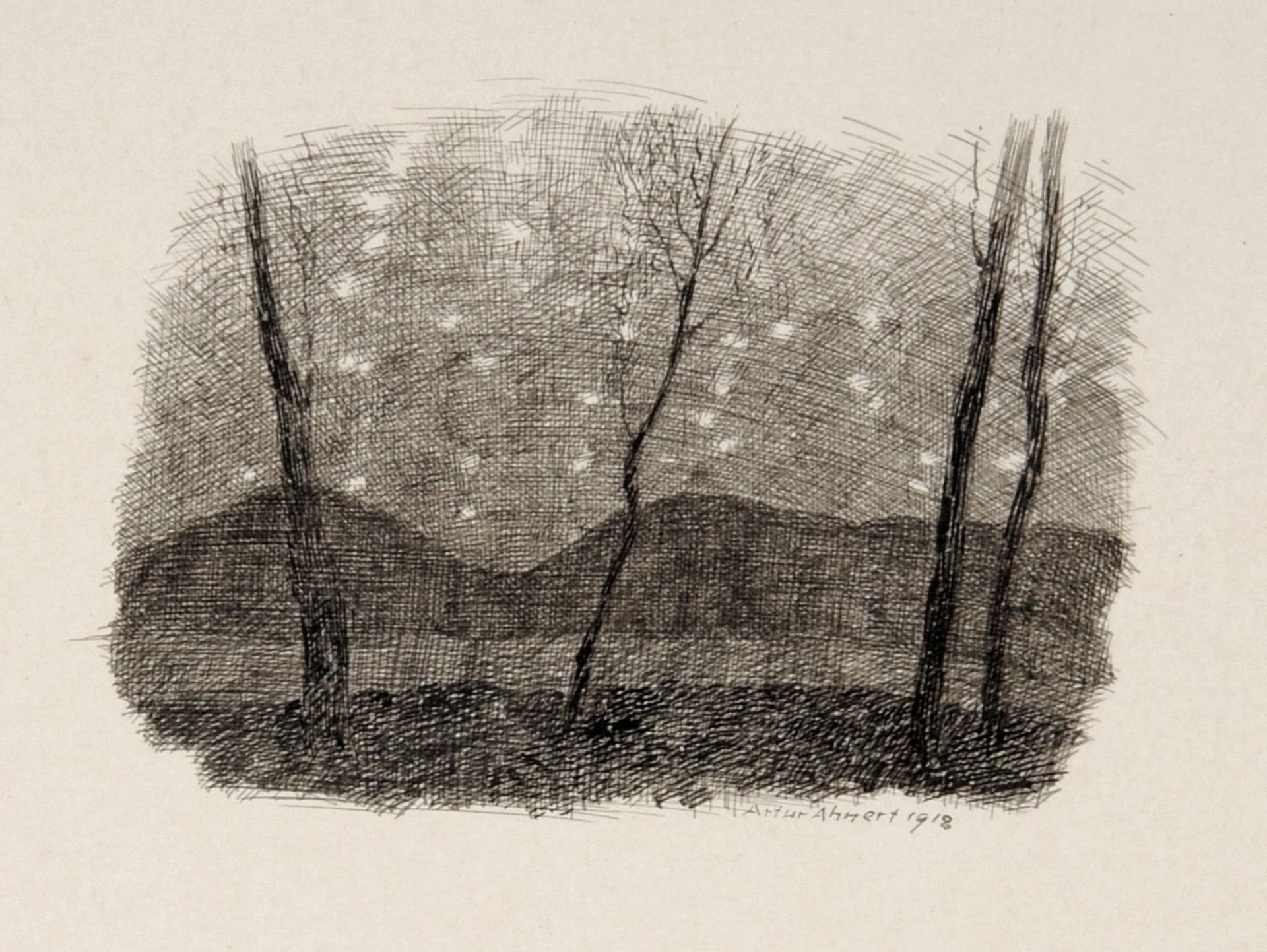Artur Ahnert, Acht kleinformatige Arbeiten, darunter zwei Darstellungen von Hiddensee. 1918/1927. - Bild 5 aus 8
