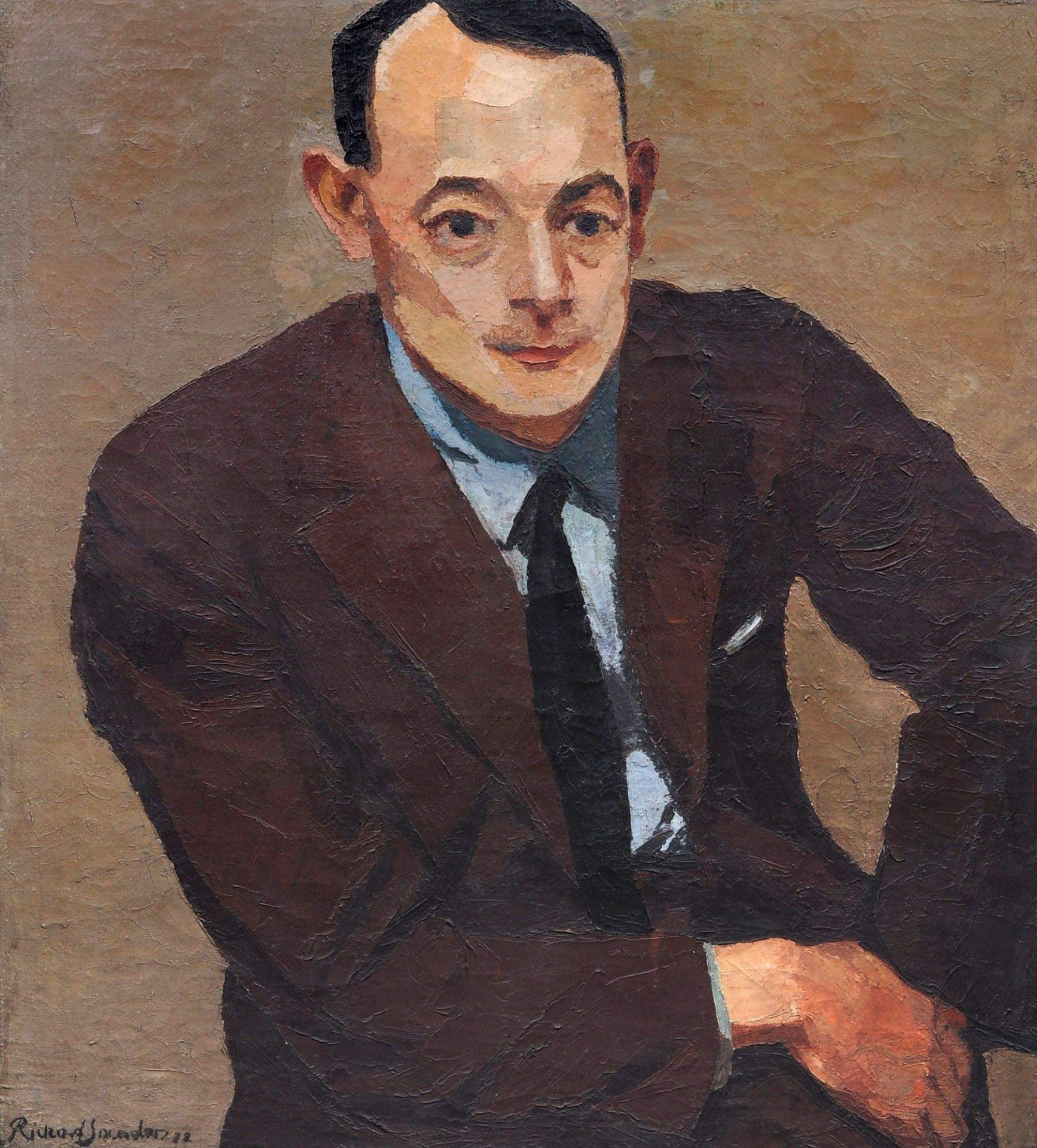 Richard Sander, Herrenporträt. 1932.