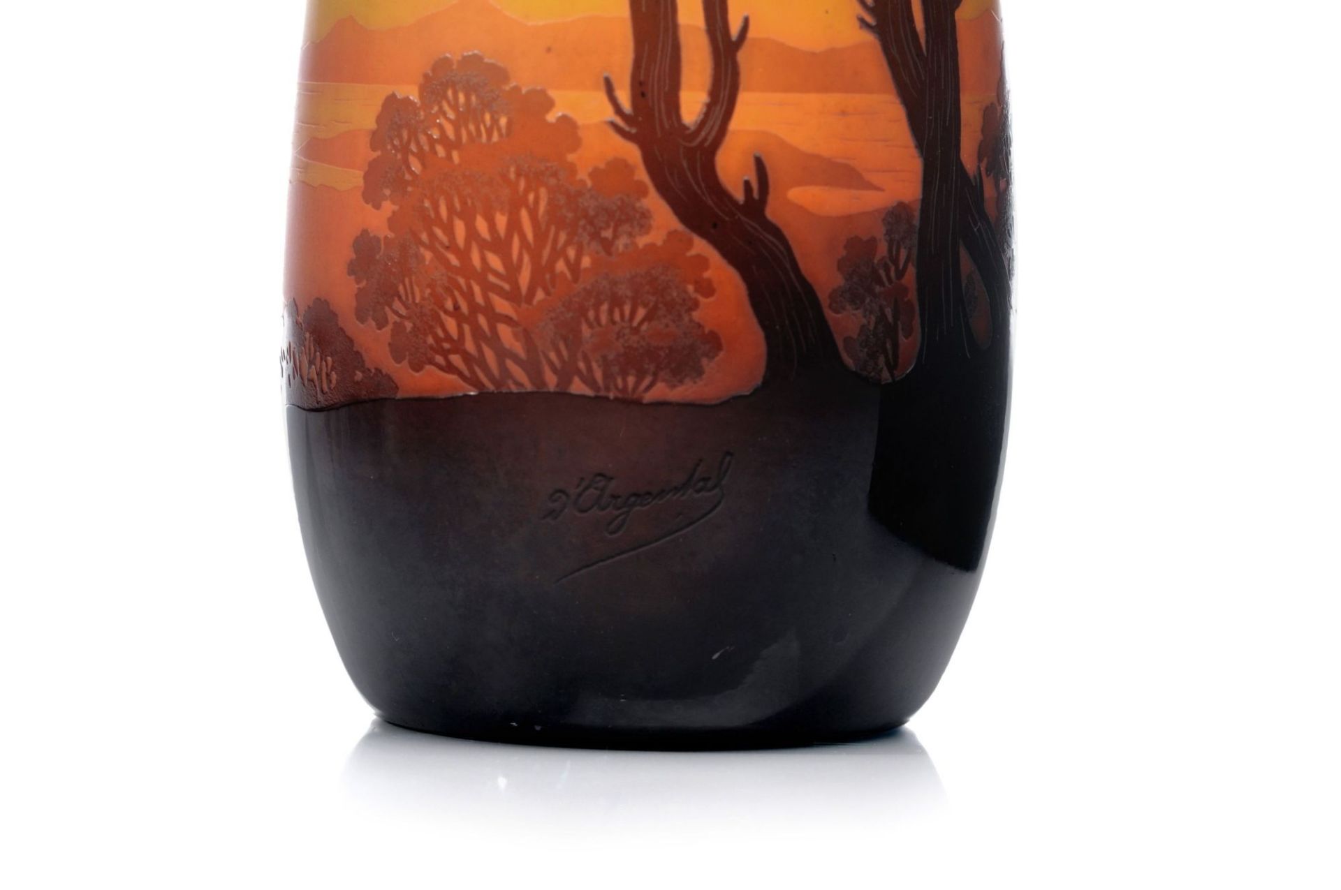 Vase mit Seenlandschaft. Argental, Frankreich. Um 1900 1925. - Image 5 of 5