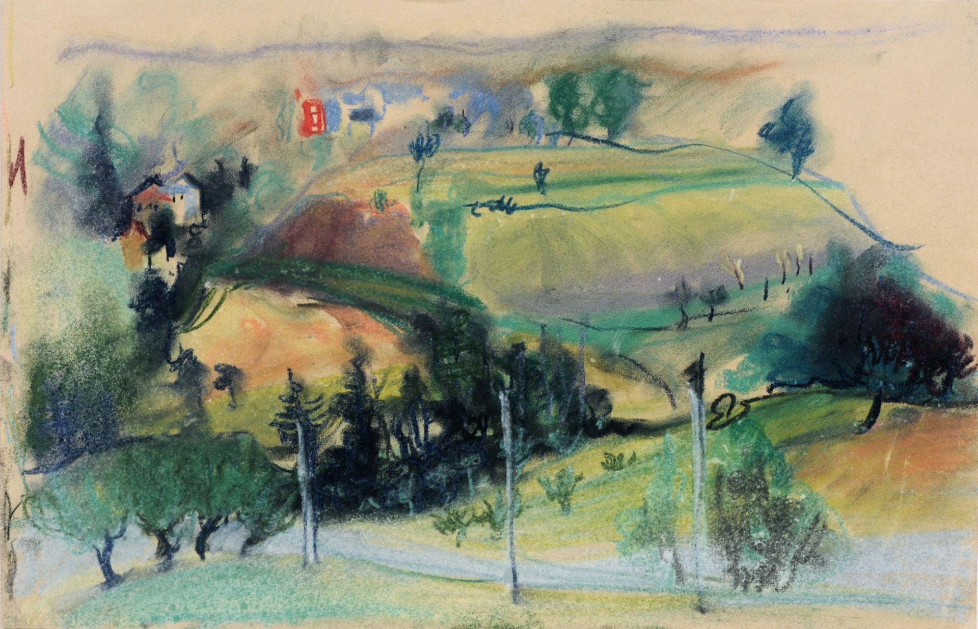 Elfriede Lohse-Wächtler, Landschaft bei Dresden. 1930er Jahre.