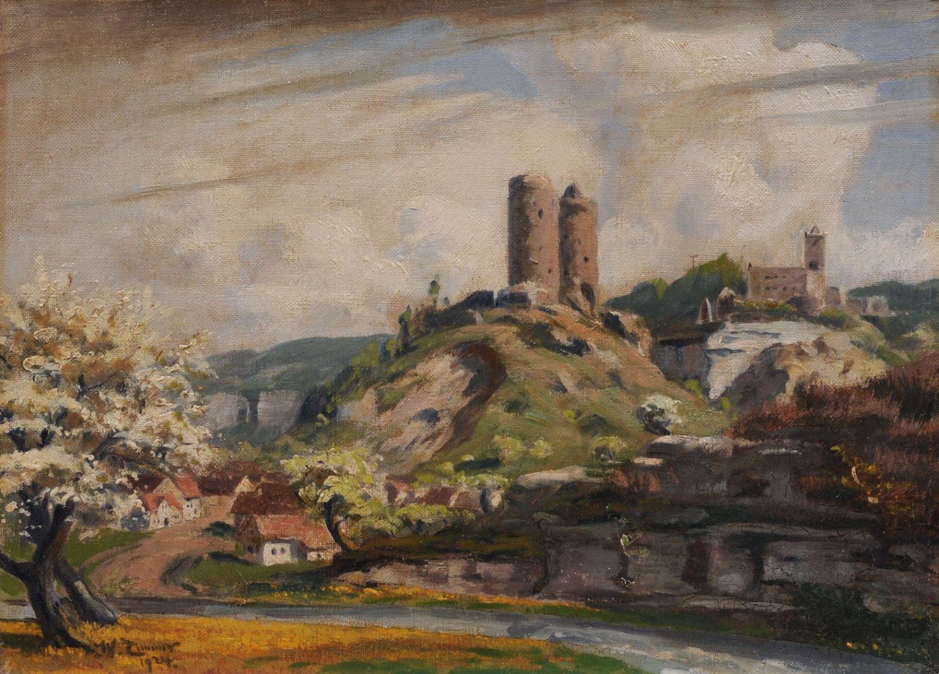 Wilhelm Carl August Zimmer, Burg Saaleck (Burgenlandkreis, Sachsen-Anhalt). 1924.