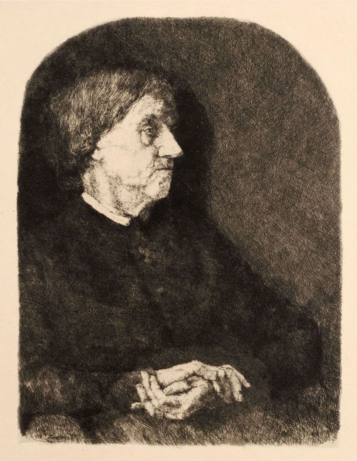 Wilhelm Maria Leibl "Bildnis einer alten Frau". 1874.