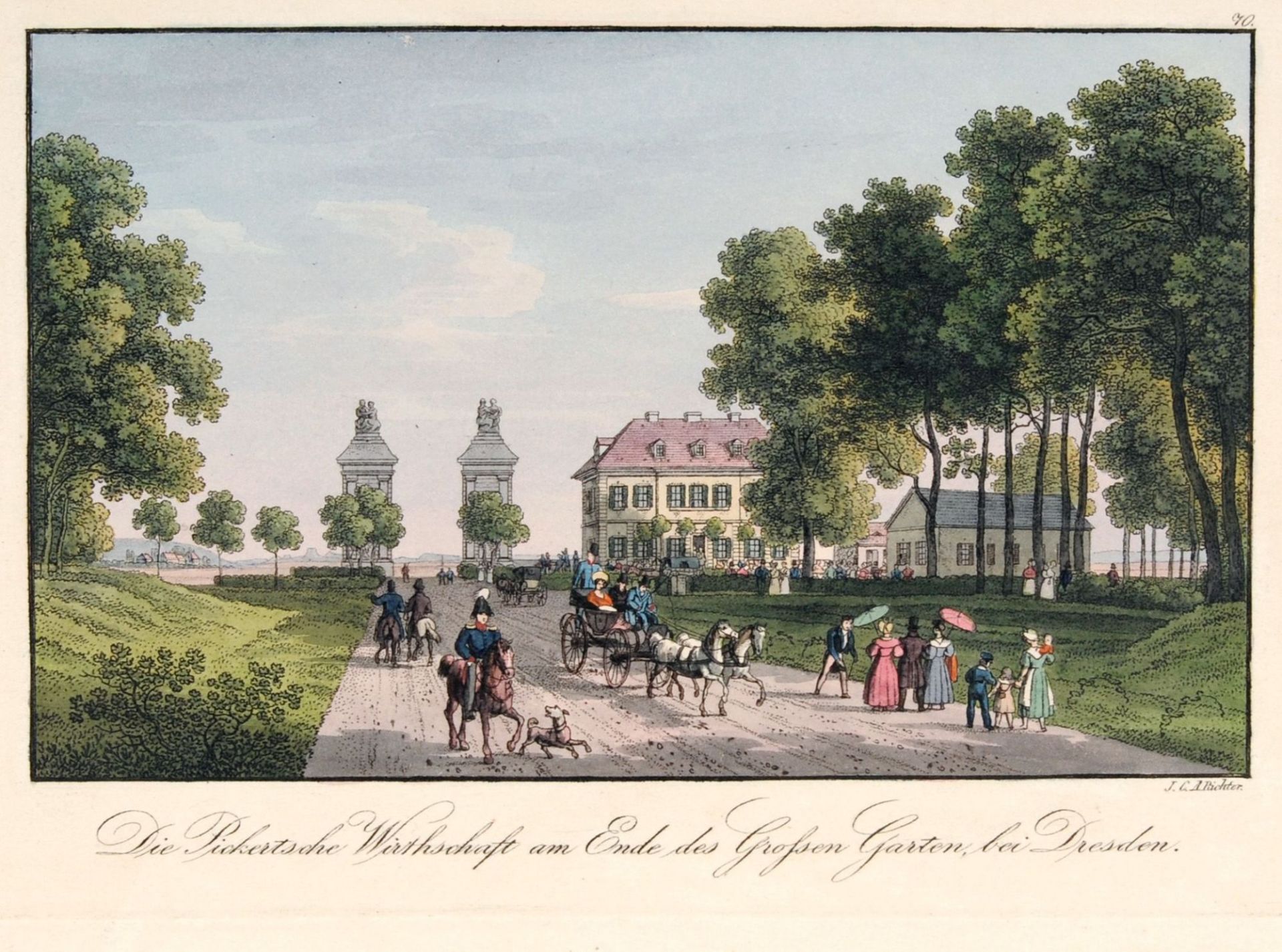 Johann Carl August Richter "Die Pickertsche Wirtschaft am Ende des Grossen Garten bei Dresden". U