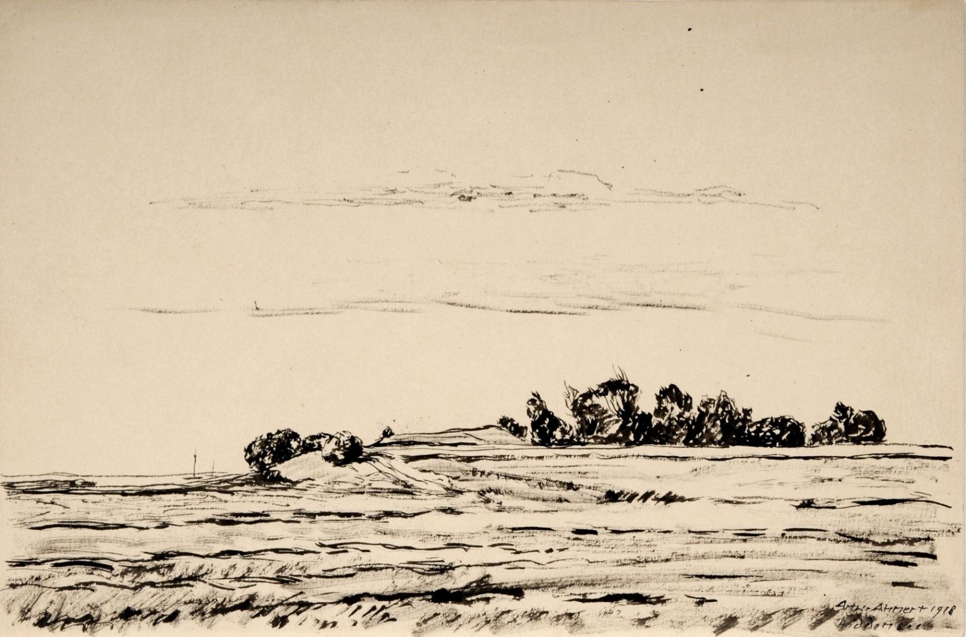 Artur Ahnert, Acht kleinformatige Arbeiten, darunter zwei Darstellungen von Hiddensee. 1918/1927. - Bild 8 aus 8