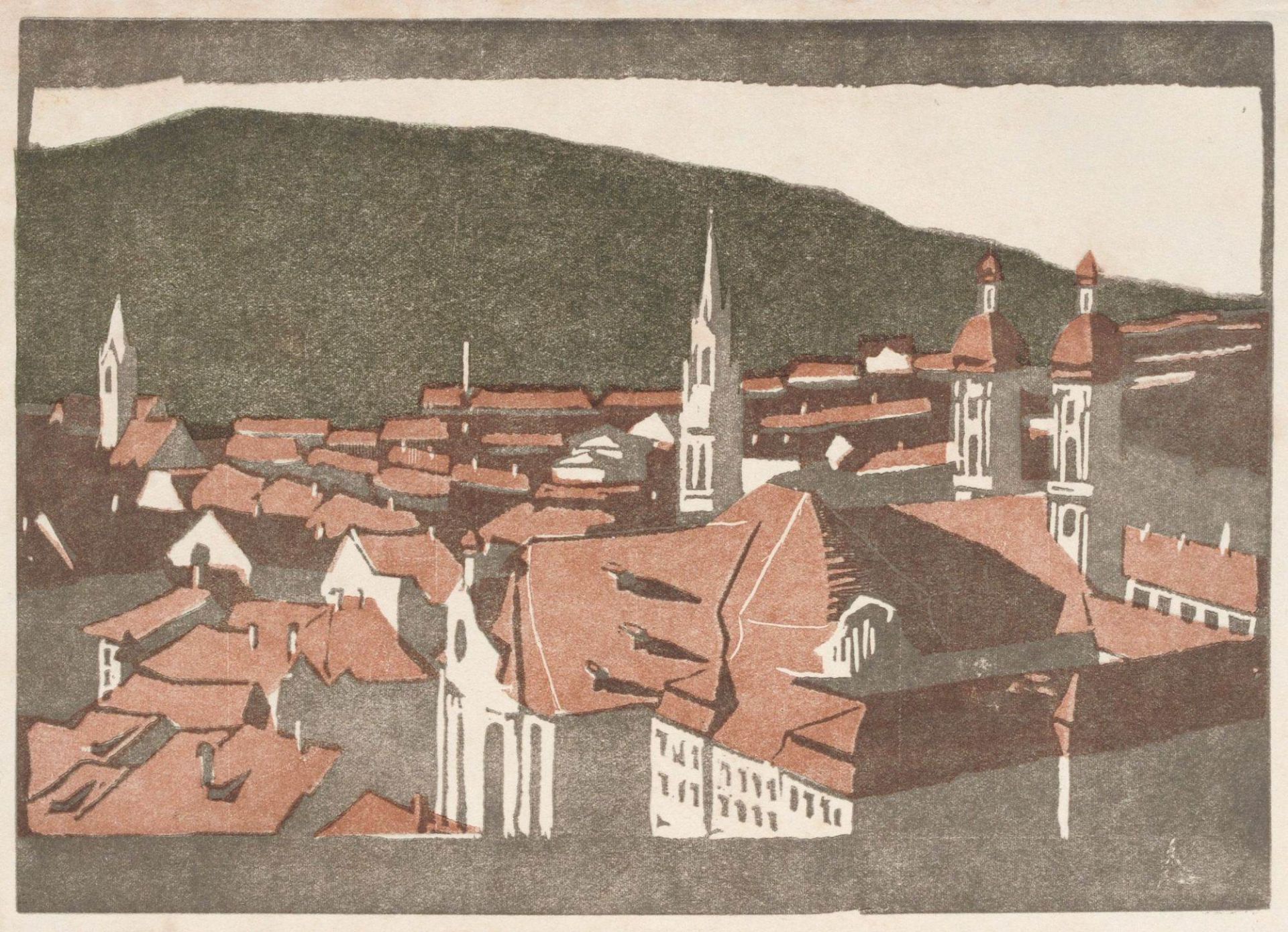 Martha Cunz "Blick auf St. Gallen". 1903.