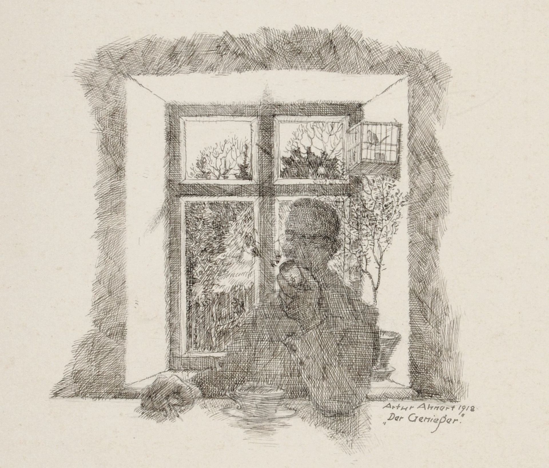 Artur Ahnert, Acht kleinformatige Arbeiten, darunter zwei Darstellungen von Hiddensee. 1918/1927. - Bild 2 aus 8