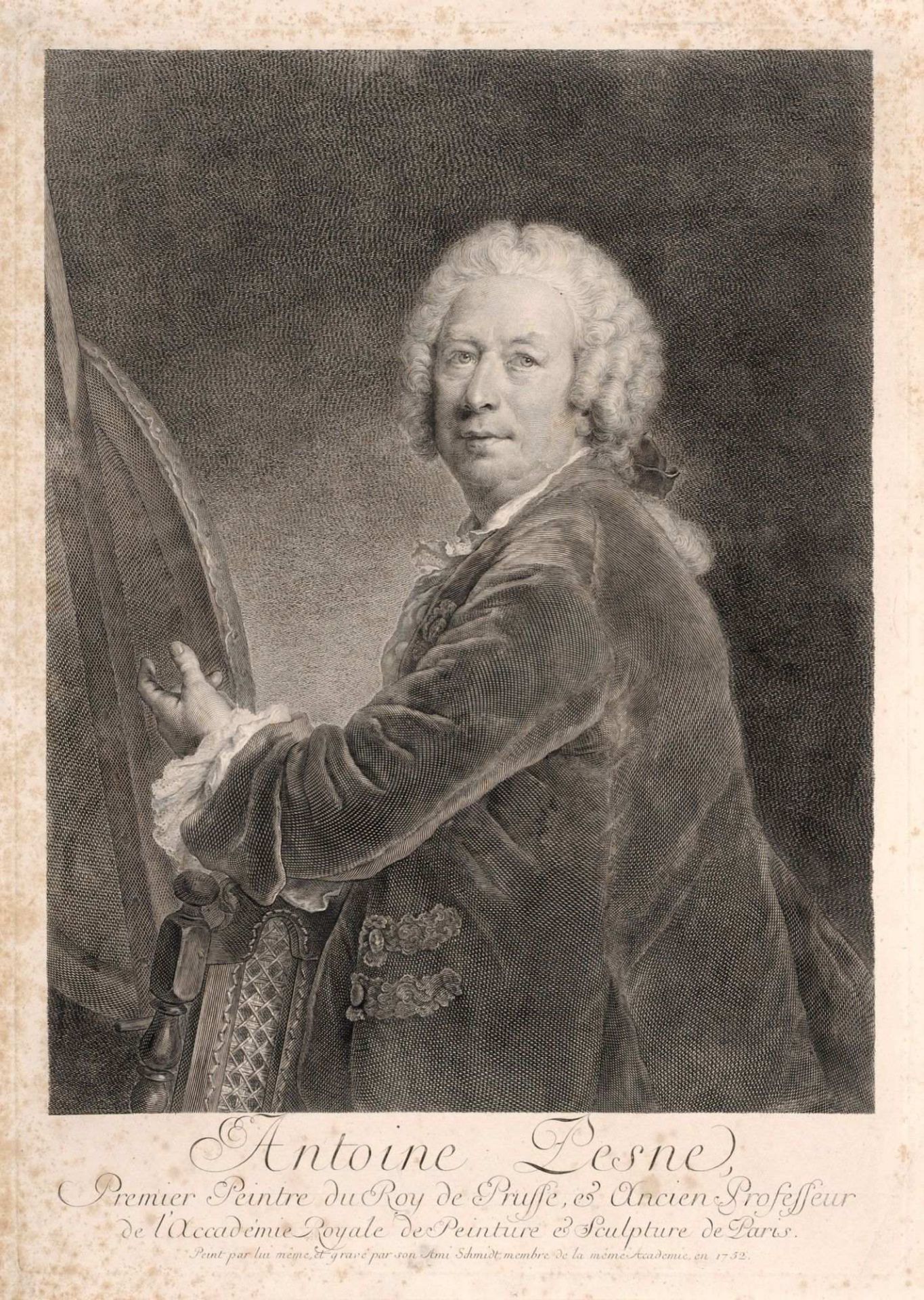 Georg Friedrich Schmidt "Antoine Pesne". 1752.