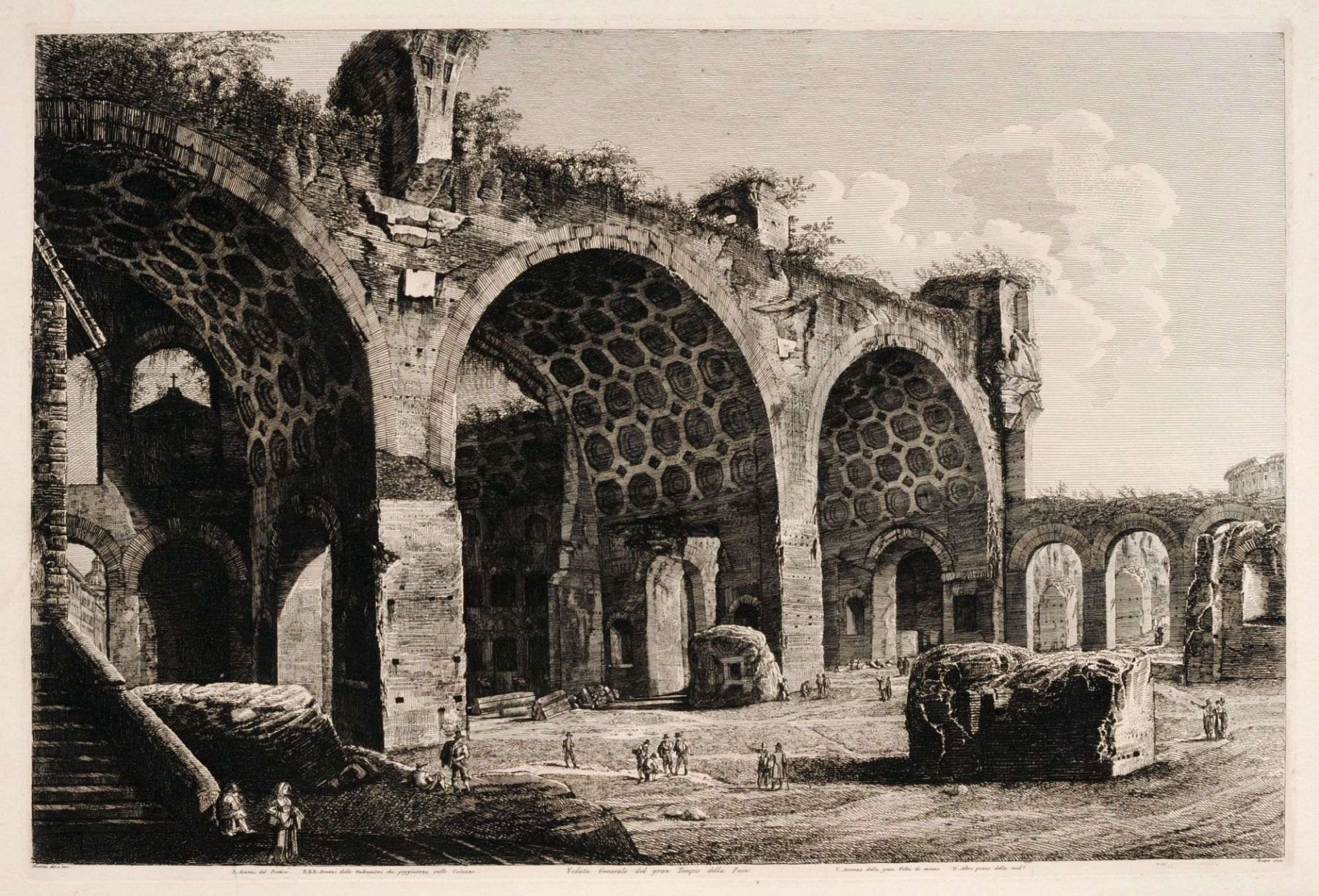 Luigi Rossini "Veduta generale de gran Tempio della Pace" 1822.