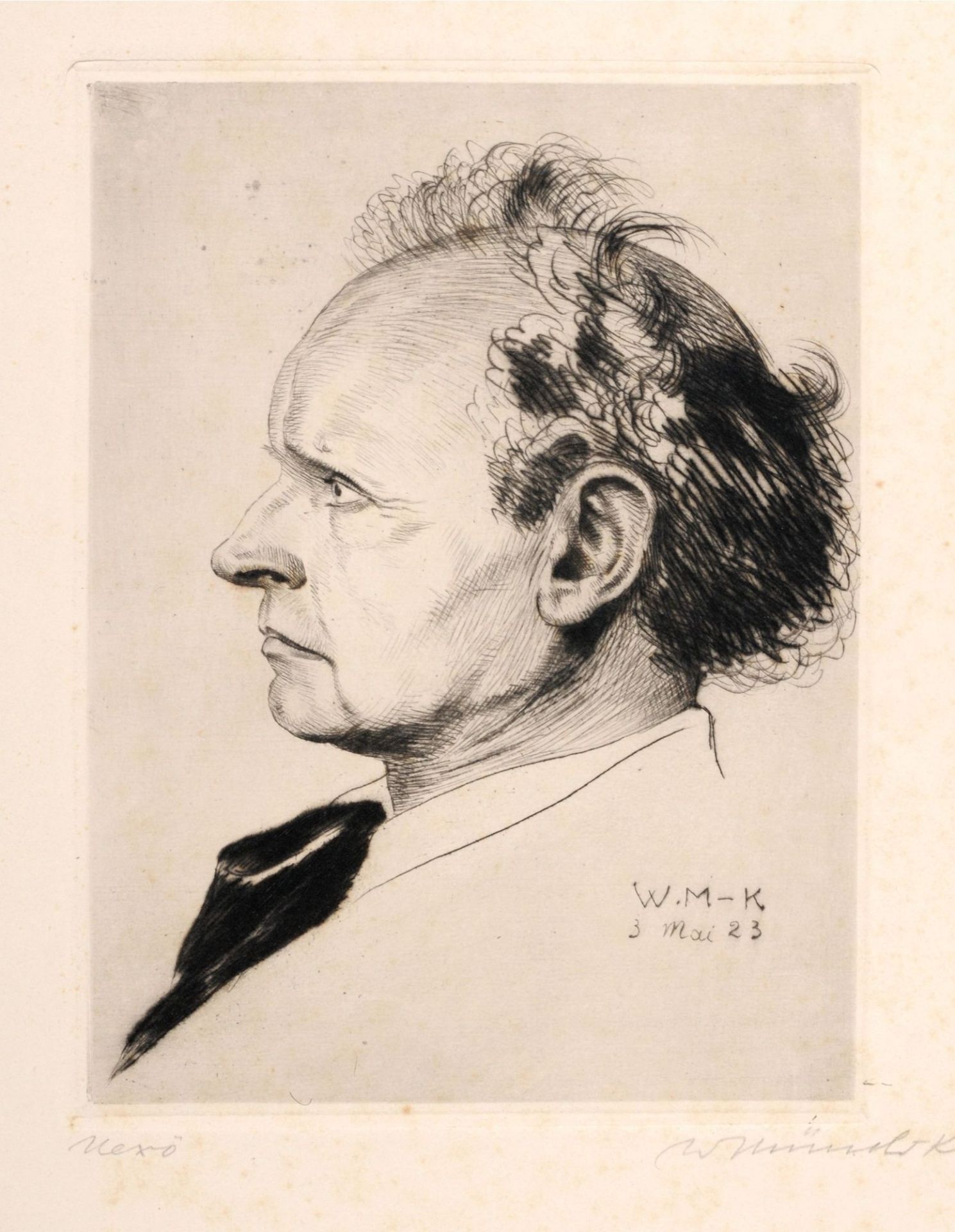 Willi Münch-Khe "Nexö" (Porträt Martin Andersen Nexö). 1923.
