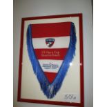 FC Dallas US Open Cup pennant August 7th 2007, 17in w x 22in hgt ***Note from Auctioneer*** All