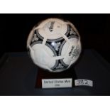 United States Men 1998 signed Adidas "World Cup" soccer ball - signed at Spartan Stadium, San Jose