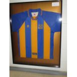 Shrewsbury Town FC Collectible Sport Memorabilia Jersey , 32in w x 40in hgt (This Lot is part of