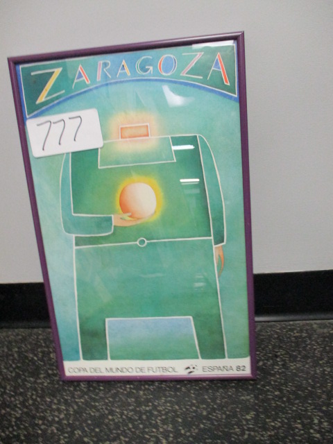 Zaragoza - World Cup 1982 print, 12in w x 19in hgt ***Note from Auctioneer*** All items will come