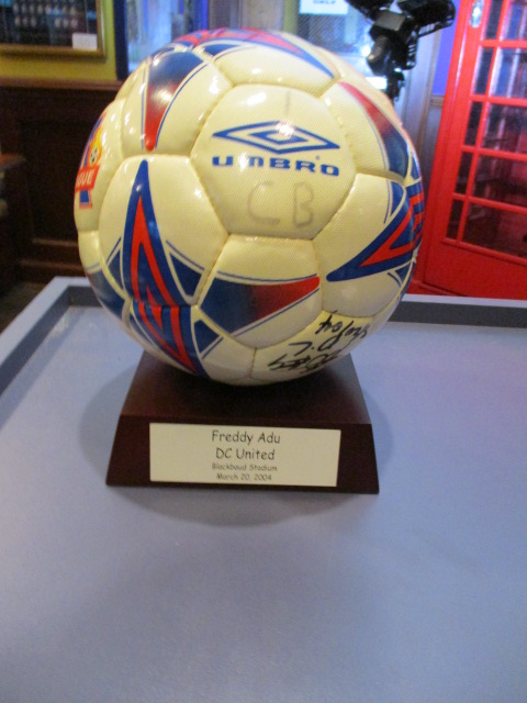 Freddy Adu DC United signed soccer ball from Carolina Challenge Cup game - DC United v Charleston