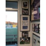 Collage of 5 signed individual player photos from Tottenham Hotspur, pin badge collection (16) and
