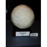 England 1982 signed white Mitre football, including Sansom, Shilton, McDermott, Wilkins, Neal,