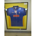 Walsall FC Collectible Sport Memorabilia Jersey , 32in w x 40in hgt (This Lot is part of Bulk Bid