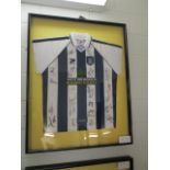 West Bromwich Albion Collectible Sport Memorabilia Jersey , 32in w x 40in hgt (This Lot is part of