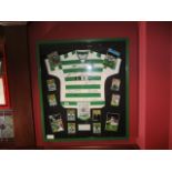 Glasgow Celtic jersey, pennant and 12 photos signed by 2001/02 team that won Scottish Premier