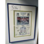 Tottenham Hotspur Worthington Cup Winners 98/99 signed team photo, 21in w x 16in hgt ***Note from
