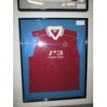 Burnely FC Collectible Sport Memorabilia Jersey , 32in w x 40in hgt (This Lot is part of Bulk Bid