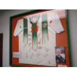 Republic of Ireland #13 Alan Kernaghan worn in 1994 World Cup in USA, signed by 21 players and