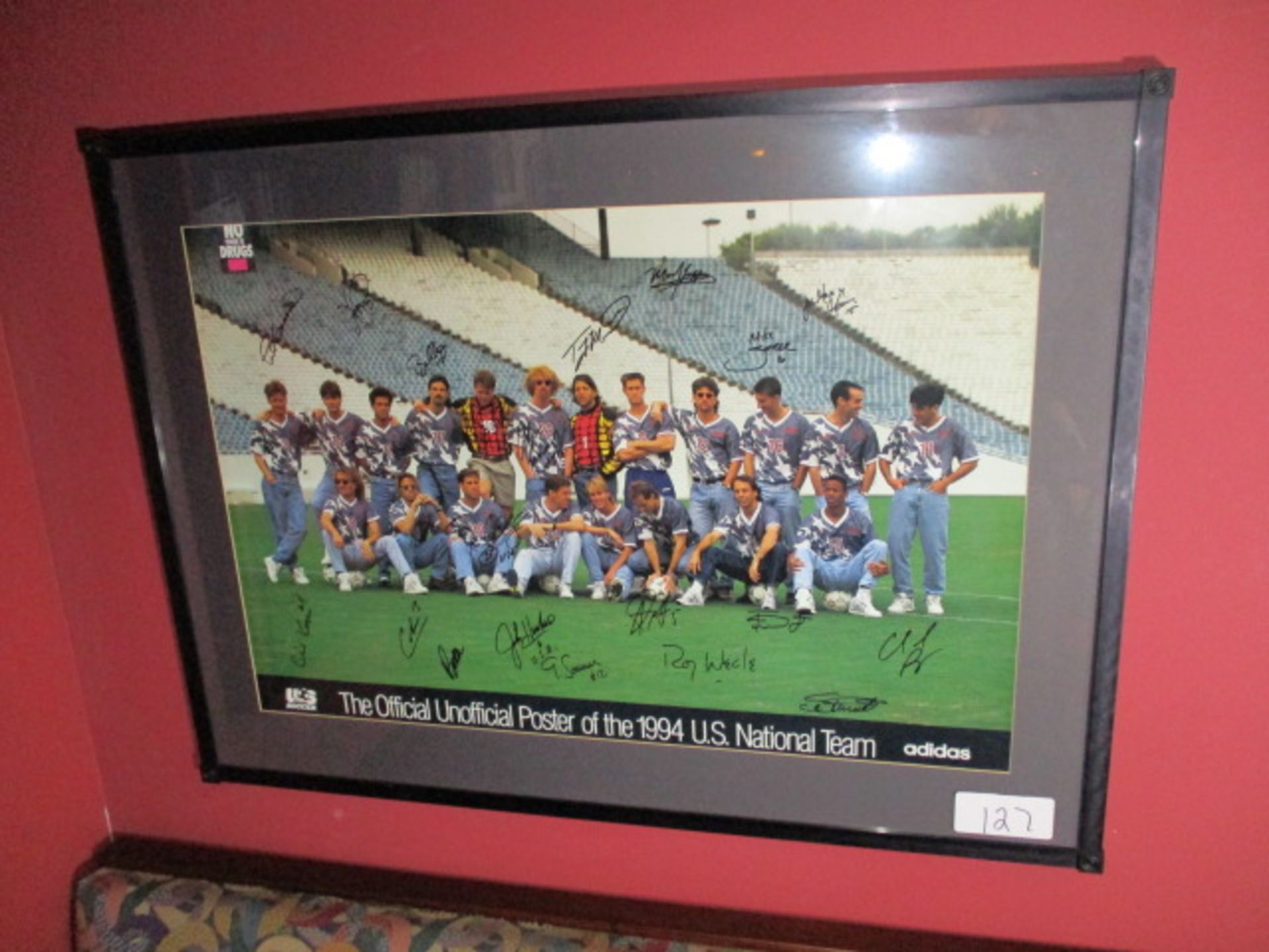 Official unofficial of 1994 U.S. National Team signed poster ***Note from Auctioneer*** All items