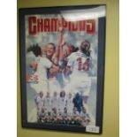 US Women National print "Champions" signed by Brandi Chastain ,63 of 499 , 26in w x 38in hgt ***Note