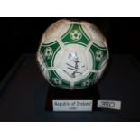 Republic of Ireland 1990 signed 32 panel leather football with 20 autographs ***Note from