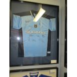 Coventry City Collectible Sport Memorabilia Jersey , 32in w x 40in hgt (This Lot is part of Bulk Bid