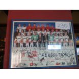 New England Revolution team photo signed 1998 , 16in w x 12in hgt ***Note from Auctioneer*** All