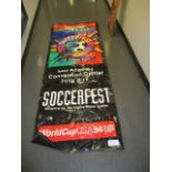 USA World Cup sponsor by Coca-Cola Soccer fest, 36in w x 8ft hgt ***Note from Auctioneer*** All