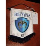 Tampa Bay Mutiny pennant, 8in w x 11in hgt ***Note from Auctioneer*** All items will come with an