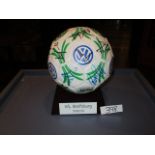VFL Wolfsburg1998/99 Puma green and white football signed by 18 players ***Note from Auctioneer***