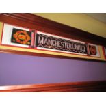 Manchester United scarf, 53in w x 10in hgt ***Note from Auctioneer*** All items will come with an