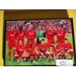 Liverpool FC signed team Photo , 11-1/2in w x 8in hgt ***Note from Auctioneer*** All items will come