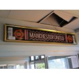 Manchester United scarf, 67in w x 12in hgt ***Note from Auctioneer*** All items will come with an