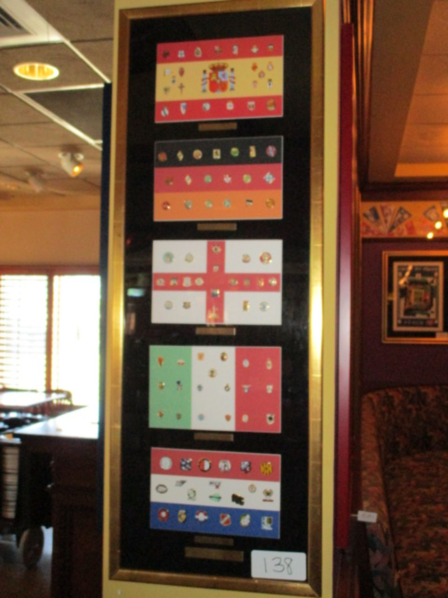 1990s First Division Team pins display, Italy, England, Holland, Germany, Spain, 16in w x 45in - Image 2 of 7