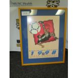 World Cup 1998 print, 24in w x 35in hgt ***Note from Auctioneer*** All items will come with an