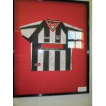 Grimsby Town FC Collectible Sport Memorabilia Jersey , 32in w x 40in hgt (This Lot is part of Bulk