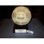 England National Team circa1972 signed ball by 19 players/coaches including Bobby Moore, Sir Alf