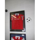 Manchester United Collectible Sport Memorabilia Jersey , 32in w x 40in hgt (This Lot is part of Bulk