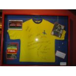 Arsenal replica 1970/71 jersey signed by the double winning squad including McLintock, Wilson,