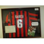 No. 6 AC Milan replica shirt signed on back by Franco Baresi with letter of authenticty from AC
