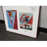 West Ham United's Frank Lampard photo and pennant, 21-1/2 in x 17-1/2in hgt ***Note from