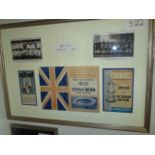 Display featuring team photos and programme from Chelsea v Tottenham Hotspur 1967 FA Cup Final, 35in